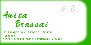 anita brassai business card